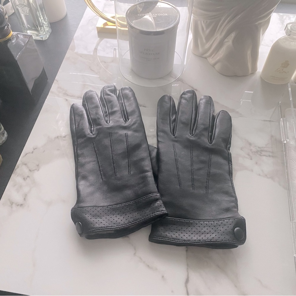 LEATHER GLOVES SIZE M - Picture 1 of 2